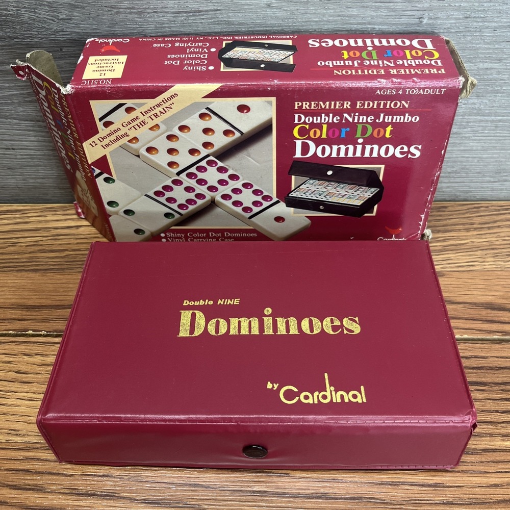 Premier Edition Double Nine Jumbo Color Dot Dominoes Cardinal Industries